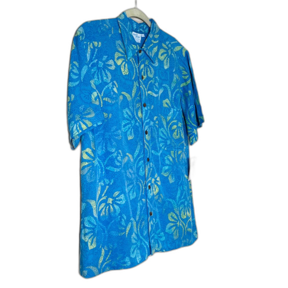 NWT Blue Ginger Hawaiian Shirt Short Sleeve Island Med Rayon Cruise Beach Resort - Picture 2 of 8